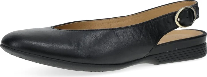Dansko Lea Slingback Flats for Women - Comfortable Flats with Arch Support for Comfort Black 11.5-12 M US