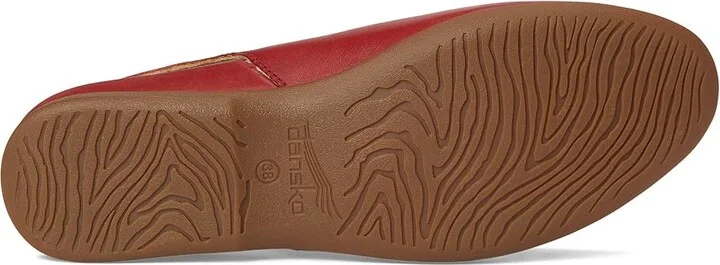 Dansko Lea Women's Flat Shoes Red : EU 38 (US Women's 7.5-8) Regular, Leather - Image 3