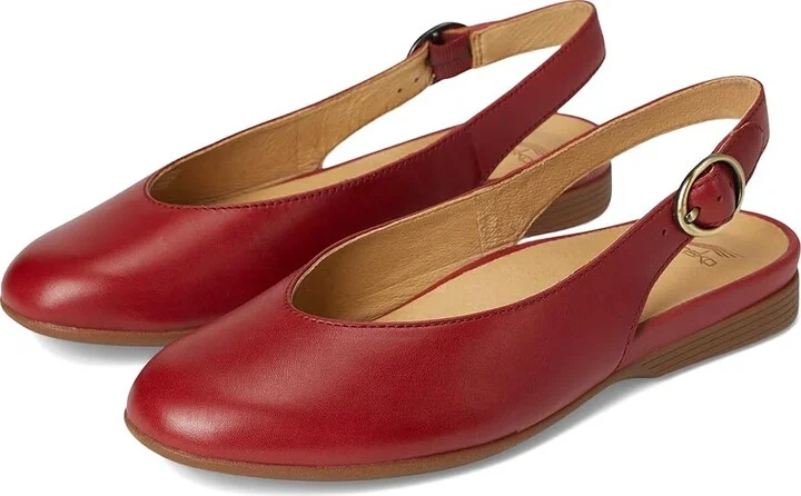 Dansko Lea Women's Flat Shoes Red : EU 38 (US Women's 7.5-8) Regular, Leather