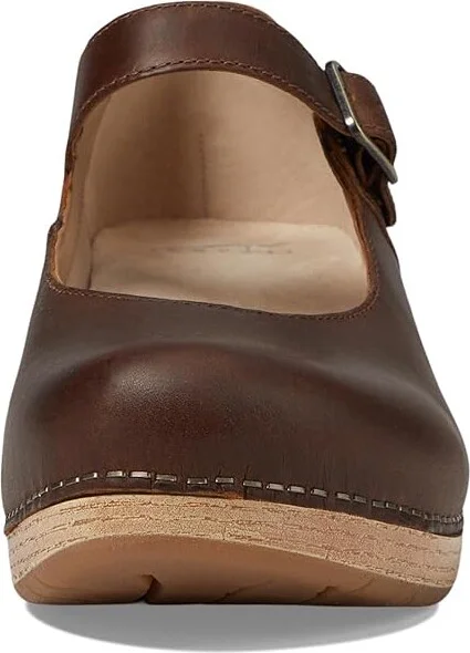 Dansko Lilah Flat Shoes Tan Oiled Pull Up : EU 40 (US Men's 6.5-7 - Women's 9.5-10) Regular, Leather - Image 2