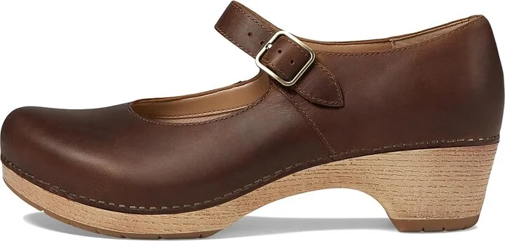 Dansko Lilah Flat Shoes Tan Oiled Pull Up : EU 40 (US Men's 6.5-7 - Women's 9.5-10) Regular, Leather - Image 5
