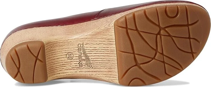 Dansko Lilah Women's Flat Shoes Red Waxy Burnished : EU 40 (US Women's 9.5-10) Regular, Leather - Image 3