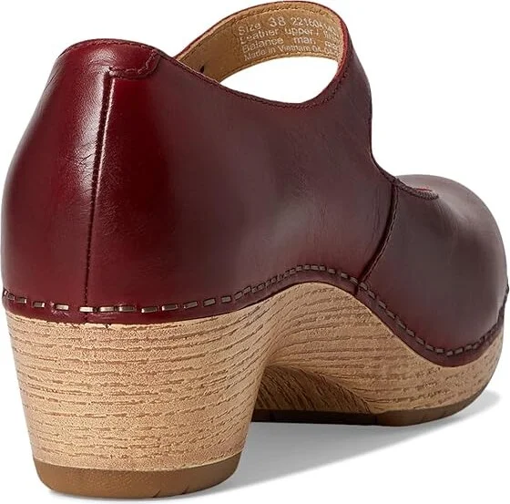 Dansko Lilah Women's Flat Shoes Red Waxy Burnished : EU 40 (US Women's 9.5-10) Regular, Leather - Image 4