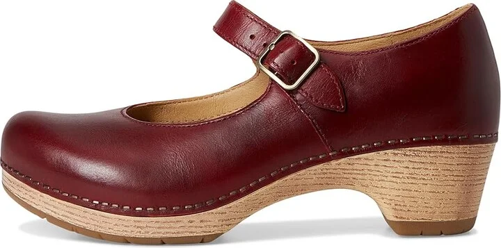 Dansko Lilah Women's Flat Shoes Red Waxy Burnished : EU 40 (US Women's 9.5-10) Regular, Leather - Image 6