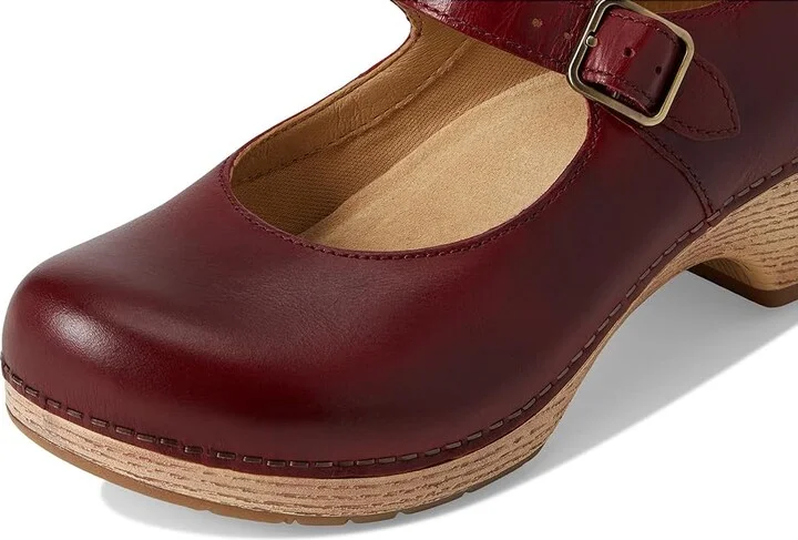 Dansko Lilah Women's Flat Shoes Red Waxy Burnished : EU 40 (US Women's 9.5-10) Regular, Leather - Image 7
