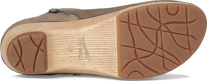 Dansko Lizanne Flat Shoes Taupe Milled Nubuck : EU 38 (US Men's 4.5-5 - Women's 7.5-8) Regular, Leather - Image 3