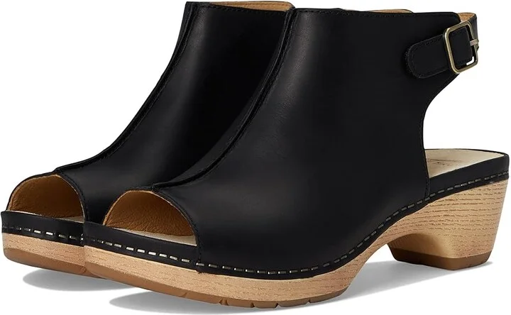 Dansko Lizzy Women's Sandals Black : EU 39 (US Women's 8.5-9) Regular, Leather