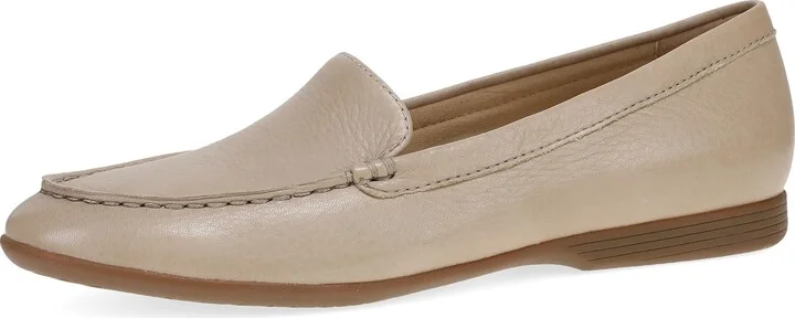 Dansko Lorri Slip-On Loafers for Women - Comfortable Flat Shoes with Arch Support - Versatile Casual to Dressy Footwear - Lightweight Rubber Outsole Sand 7.5-8 M US