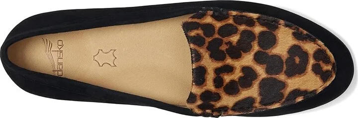 Dansko Lorri Women's Flat Shoes Black/Leopard Suede : EU 40 (US Women's 9.5-10) Regular, Leather - Image 2
