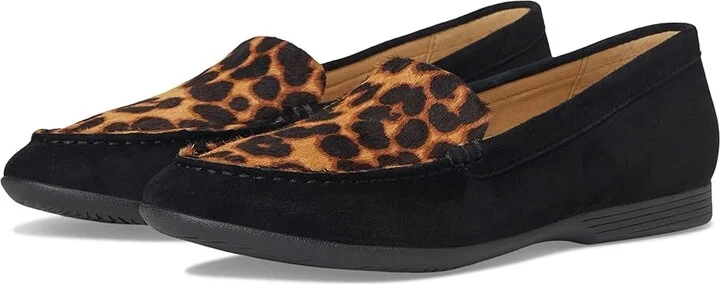 Dansko Lorri Women's Flat Shoes Black/Leopard Suede : EU 40 (US Women's 9.5-10) Regular, Leather