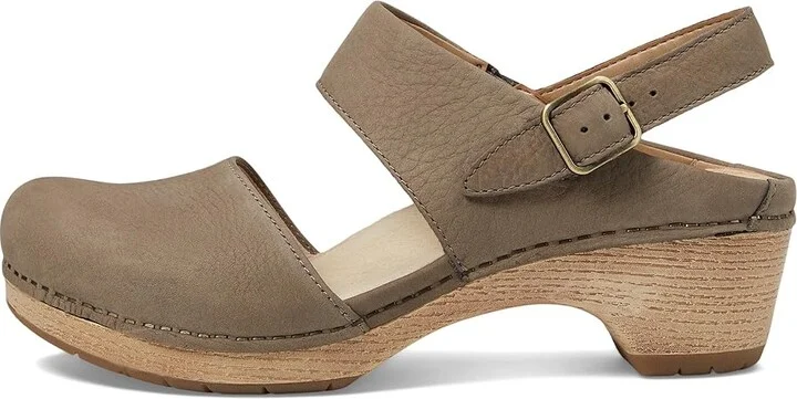 Dansko Lucia Women's Shoes Taupe Milled Nubuck : EU 38 (US Women's 7.5-8) Regular, Leather - Image 5
