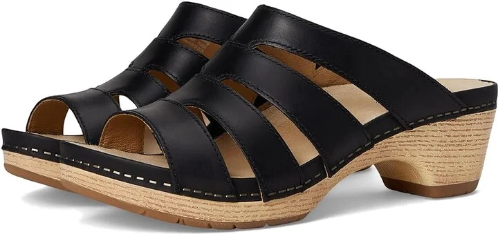Dansko Lyndi Women's Sandals Black : EU 38 (US Women's 7.5-8) Regular, Leather