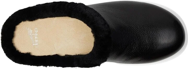 Dansko Magda Women's Slippers Black Waxy Milled : EU 37 (US Women's 6.5-7) Regular, Leather - Image 2