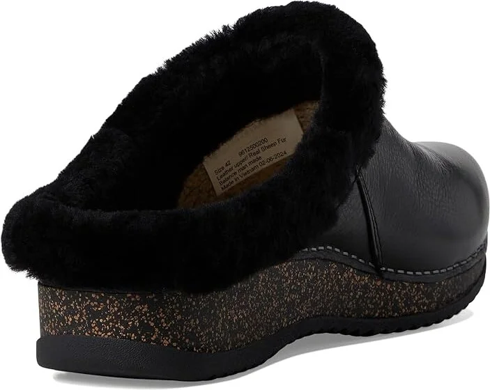 Dansko Magda Women's Slippers Black Waxy Milled : EU 37 (US Women's 6.5-7) Regular, Leather - Image 4