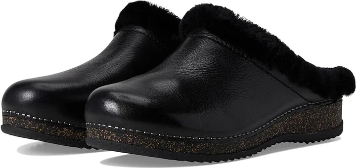 Dansko Magda Women's Slippers Black Waxy Milled : EU 37 (US Women's 6.5-7) Regular, Leather