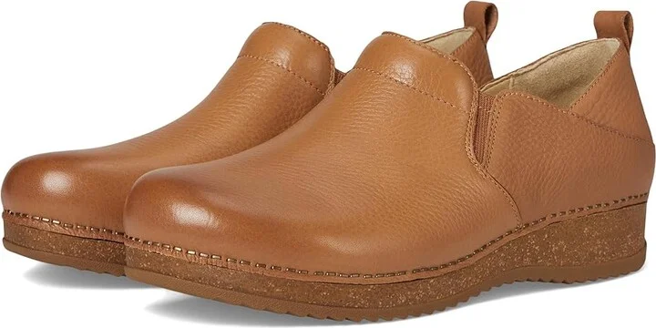 Dansko Meara Women's Flat Shoes Tan Waxy Milled : EU 40 (US Women's 9.5-10) Regular, Leather