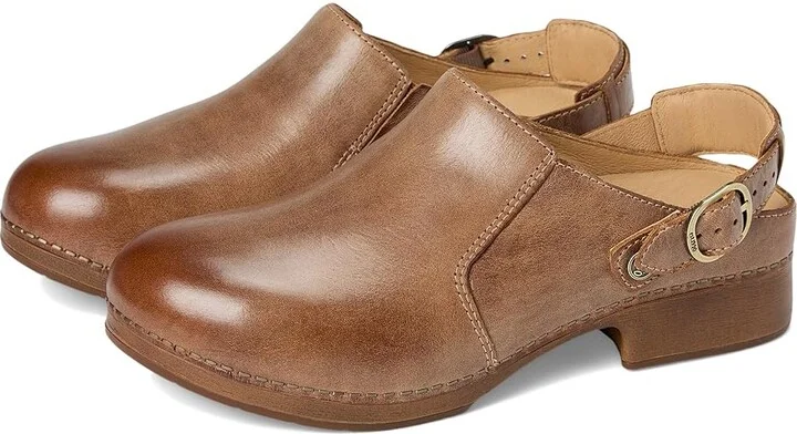 Dansko Millie Women's Shoes Tan Waxy Brush : EU 37 (US Women's 6.5-7) Regular, Leather/Suede