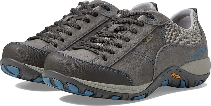 Dansko Paisley Women's Lace up casual Shoes Grey/Blue Suede Waterproof : EU 37 (US Women's 6.5-7) Regular, Leather
