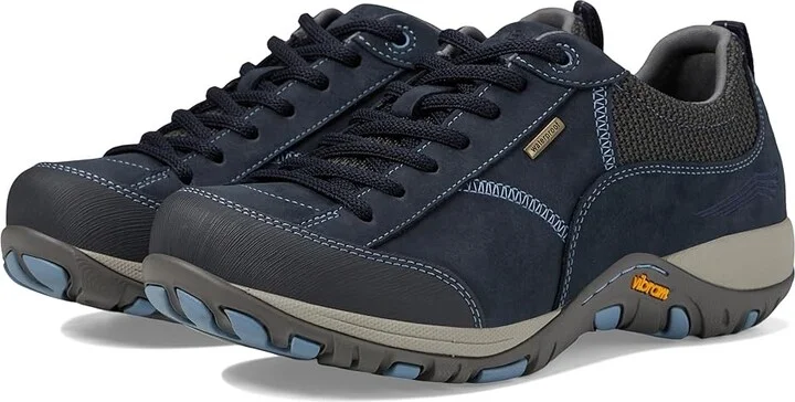 Dansko Paisley Women's Lace up casual Shoes Navy Milled Nubuck Waterproof : EU 37 (US Women's 6.5-7) Regular, Leather