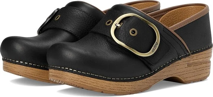 Dansko Pearson Women's Flat Shoes Black : EU 36 (US Women's 5.5-6) Regular, Leather