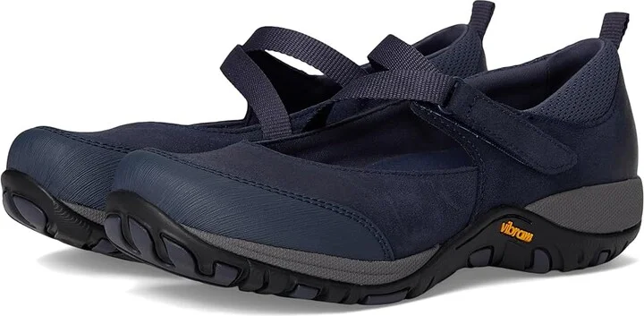 Dansko Primrose Women's Flat Shoes Navy Burnished Suede : EU 40 (US Women's 9.5-10) Regular, Leather