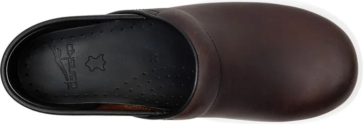Dansko Professional Women's Clog Shoes Antique Brown/Black Oiled Leather : EU 35 (US Women's 4.5-5) Regular, Leather/Synthetic - Image 3
