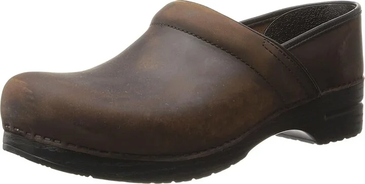 Dansko Professional Women's Clog Shoes Antique Brown/Black Oiled Leather : EU 35 (US Women's 4.5-5) Regular, Leather/Synthetic - Image 9