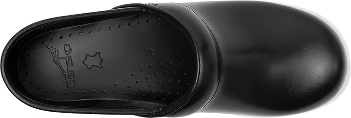 Dansko Professional Women's Clog Shoes Black Cabrio Leather : EU 35 (US Women's 4.5-5) Regular, Leather/Synthetic - Image 2