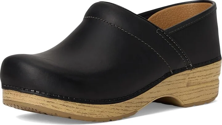 Dansko Professional Women's Clog Shoes Black/Natural Oiled : EU 36 (US Women's 5.5-6) Regular, Leather - Image 6
