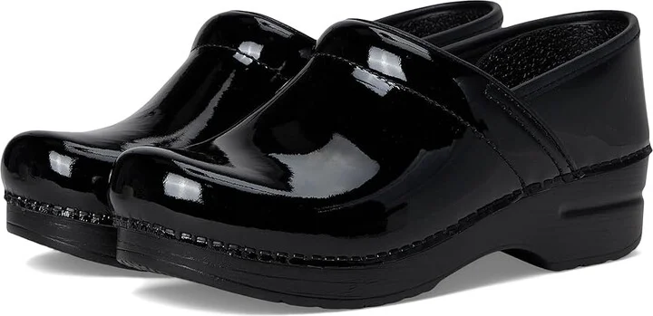 Dansko Professional Women's Clog Shoes Black Patent Leather : EU 36 (US Women's 5.5-6) Regular, Leather/Synthetic