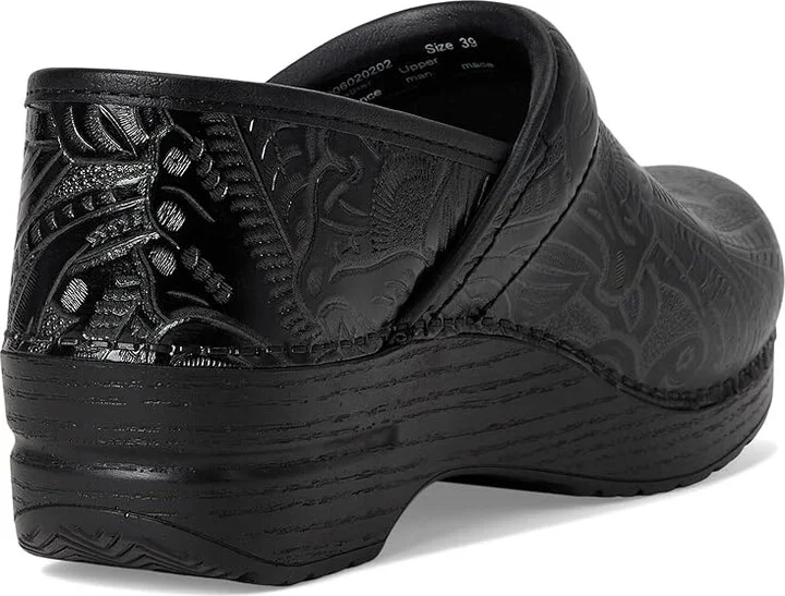 Dansko Professional Women's Clog Shoes Black Tooled : EU 36 (US Women's 5.5-6) Regular, Leather/Synthetic - Image 4