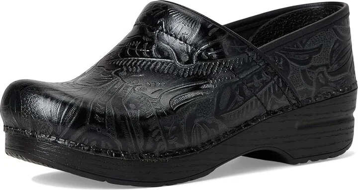Dansko Professional Women's Clog Shoes Black Tooled : EU 36 (US Women's 5.5-6) Regular, Leather/Synthetic - Image 5