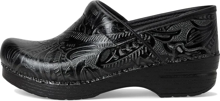 Dansko Professional Women's Clog Shoes Black Tooled : EU 36 (US Women's 5.5-6) Regular, Leather/Synthetic - Image 6