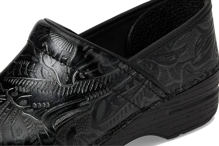 Dansko Professional Women's Clog Shoes Black Tooled : EU 36 (US Women's 5.5-6) Regular, Leather/Synthetic - Image 7