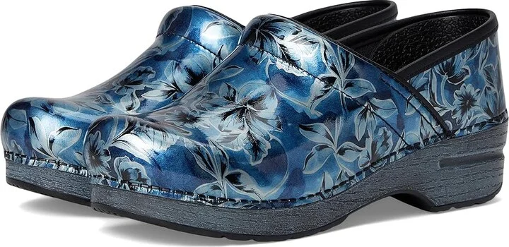 Dansko Professional Women's Clog Shoes Blue Vine Patent : EU 41 (US Women's 10.5-11) Regular, Leather