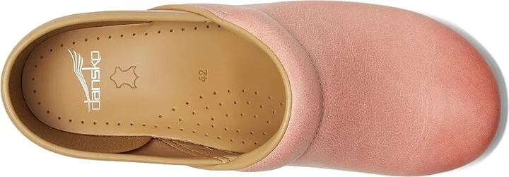 Dansko Professional Women's Clog Shoes Pink Milled Burnished : EU 41 (US Men's 7.5-8 - Women's 10.5-11) Regular, Leather/Synthetic - Image 2
