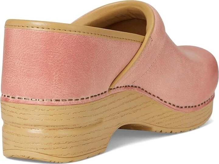 Dansko Professional Women's Clog Shoes Pink Milled Burnished : EU 41 (US Men's 7.5-8 - Women's 10.5-11) Regular, Leather/Synthetic - Image 4
