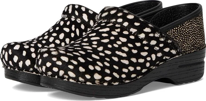Dansko Professional Women's Clog Shoes Spotted Haircalf : EU 42 (US Women's 11.5-12) Regular, Leather