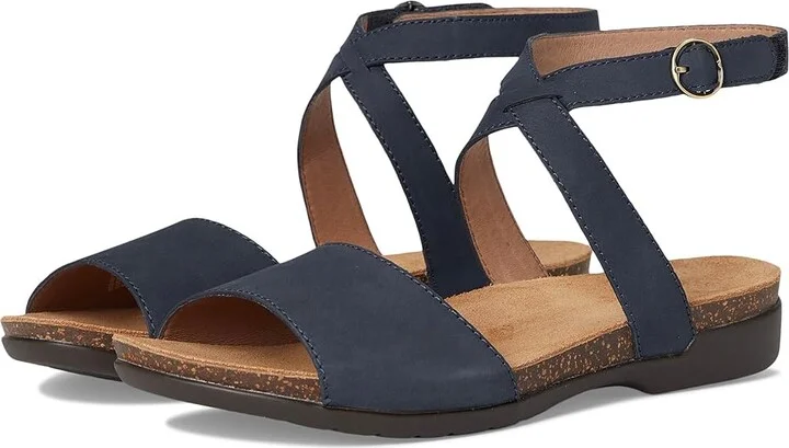 Dansko Rafferty Women's Sandals Navy : EU 37 (US Women's 6.5-7) Regular, Leather/Rubber/Suede
