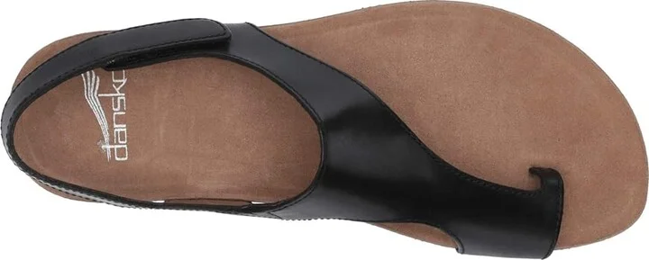 Dansko Reece Women's Sandals Black Waxy Burnished : EU 36 (US Women's 5.5-6) Regular, Suede - Image 3