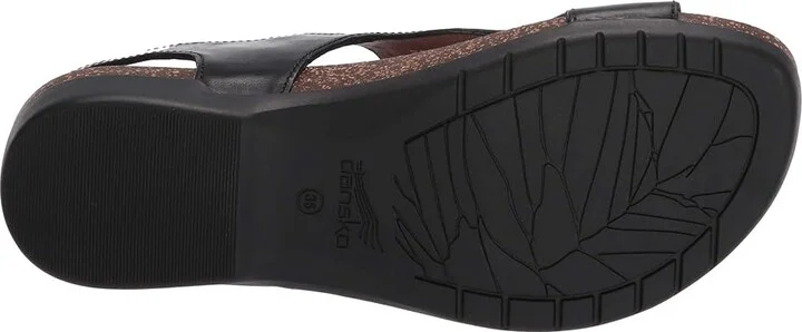 Dansko Reece Women's Sandals Black Waxy Burnished : EU 36 (US Women's 5.5-6) Regular, Suede - Image 4