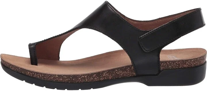 Dansko Reece Women's Sandals Black Waxy Burnished : EU 36 (US Women's 5.5-6) Regular, Suede - Image 7