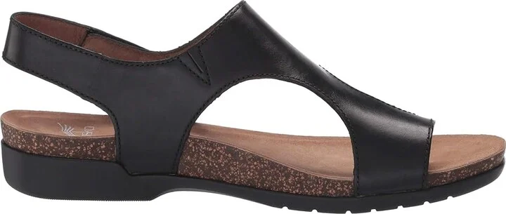 Dansko Reece Women's Sandals Black Waxy Burnished : EU 36 (US Women's 5.5-6) Regular, Suede - Image 8