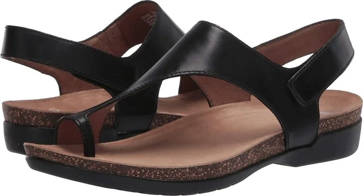Dansko Reece Women's Sandals Black Waxy Burnished : EU 36 (US Women's 5.5-6) Regular, Suede
