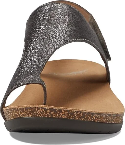 Dansko Reece Women's Sandals Pewter Metallic : EU 36 (US Women's 5.5-6) Regular, Suede - Image 2