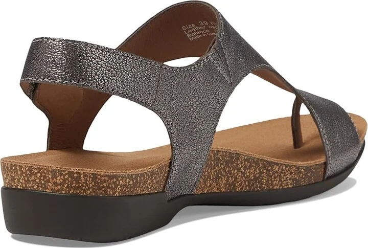 Dansko Reece Women's Sandals Pewter Metallic : EU 36 (US Women's 5.5-6) Regular, Suede - Image 4