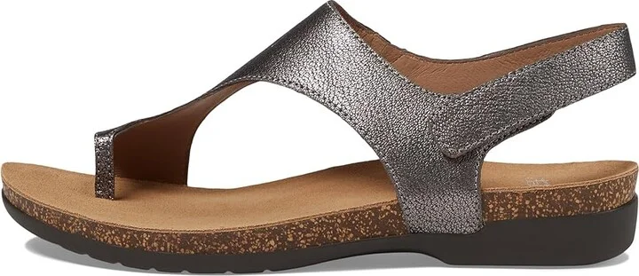 Dansko Reece Women's Sandals Pewter Metallic : EU 36 (US Women's 5.5-6) Regular, Suede - Image 5