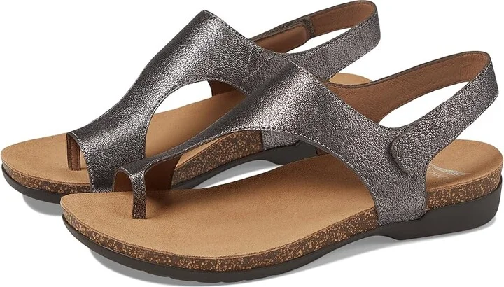 Dansko Reece Women's Sandals Pewter Metallic : EU 36 (US Women's 5.5-6) Regular, Suede