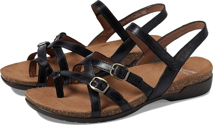 Dansko Roslyn Women's Shoes Black Waxy Burnished : EU 36 (US Women's 5.5-6) Regular