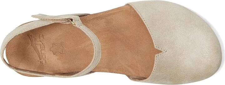 Dansko Rowan Women's Shoes Beige Sparkle Suede : EU 42 (US Women's 11.5-12) Regular, Nubuck/Leather - Image 2